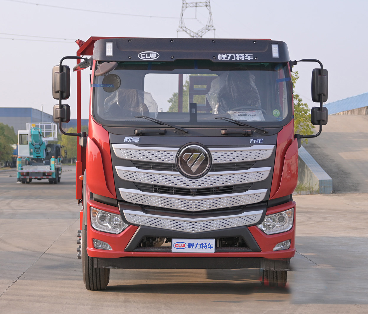福田歐曼行星單橋平板運輸車清障車,可拉10-16噸圖片2